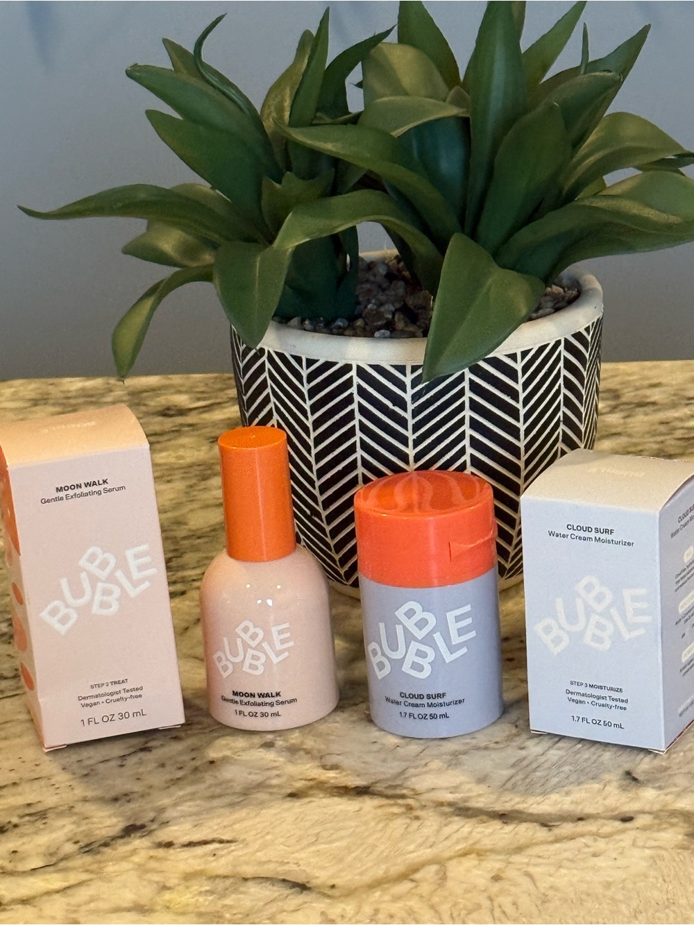 NEW Bubble Skincare Duo Moon Walk Serum + Cloud Surf Moisturizer Full Size